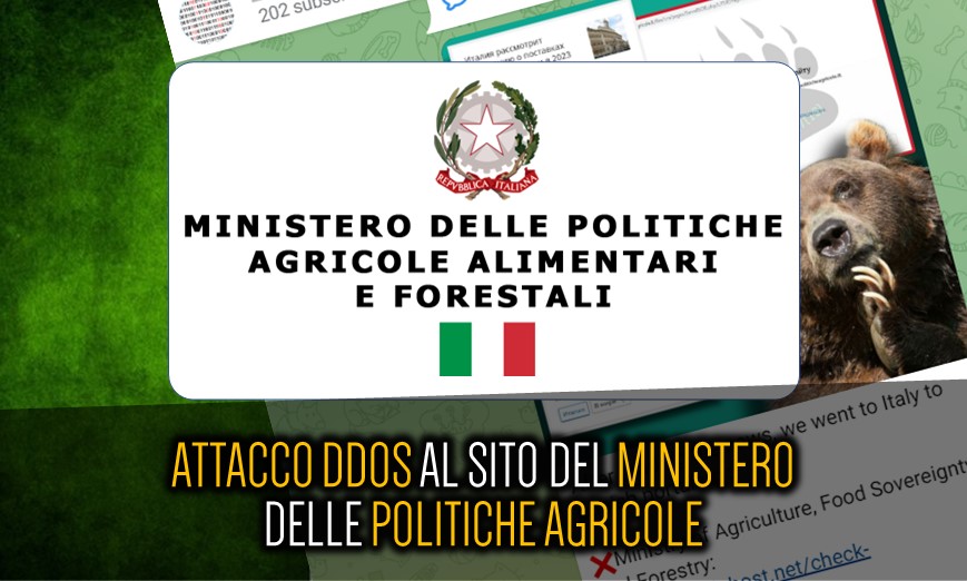 Attacco informatico al Ministero dell'agricoltura, della sovranità alimentare e delle foreste