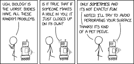 Randall Munroe biology vs robotics