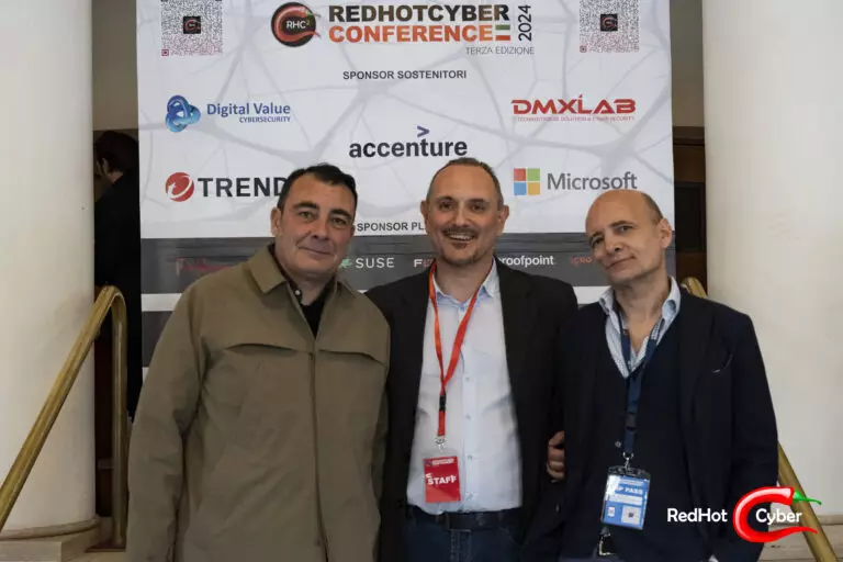 Massimiliano Brolli da il benvenuto a Paolo Galdieri, avvocato penalista e cassazionista e professore universitario e a Eugenio Albamonte Magistrato, specializzato in indagini sui crimini informatici e cyberterrorismo alla Red Hot Cyber Conference 2024