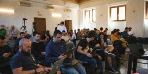 La classe di una sessione dei workshop "hands-on"