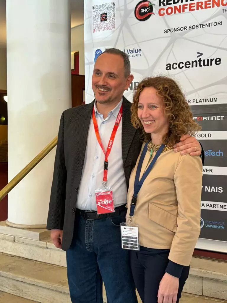 Massimiliano Brolli assieme ad Irene Sorani, CEO di Digital Value Cybersecurity