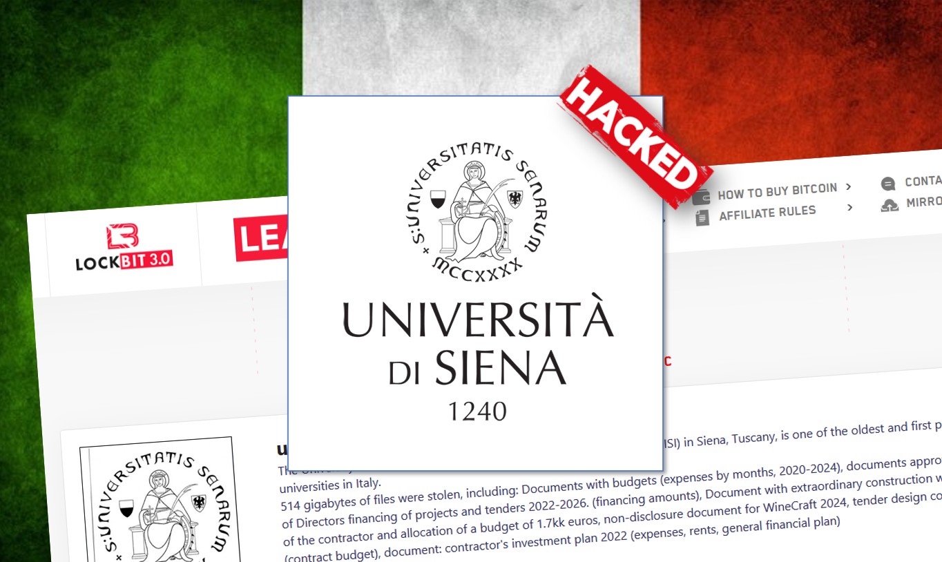 Gli hacker criminali di LockBit rivendicano l’attacco informatico all’Università di Siena. Tra 7gg i dati nelle underground