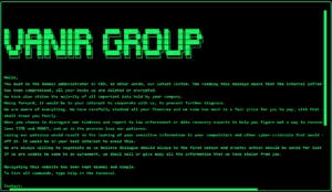 New Ransomware Group “Vanir Group”: Three Victims Immediately in Their Data Leak Site