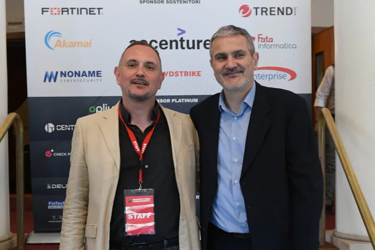 Massimiliano Brolli assieme a Luciano Cioccolanti, customer Security Director di Ericsson Italia