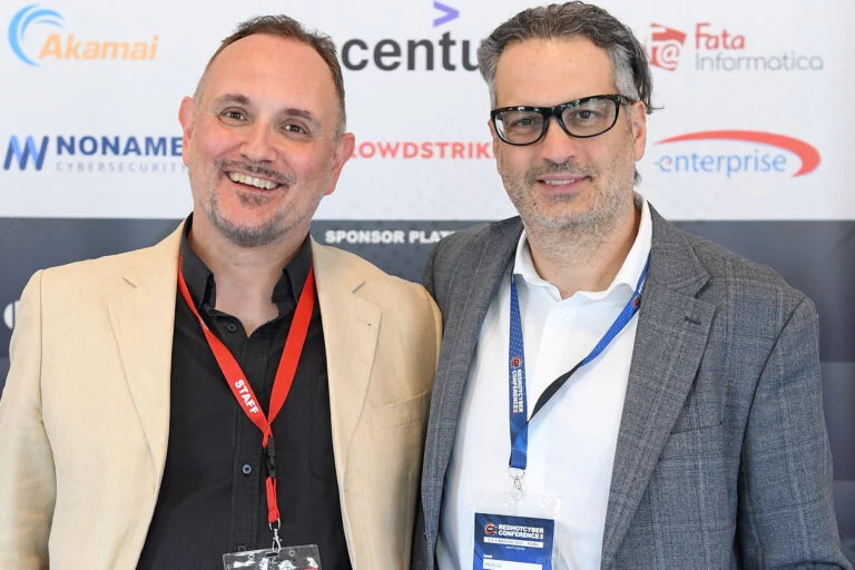 Massimiliano Brolli assieme a Marco Molinaro , Accenture Security lead per Italia e centro Europa ed Israele