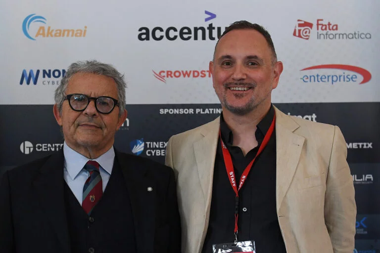 Massimiliano Brolli assieme a Michele Mezza, giornalista e docente universitario alla Federico II di Napoli
