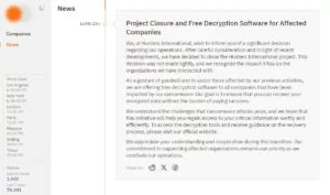 After Encrypting Half the World, Hunters International Shuts Down! Decryptor Distributed for Free
