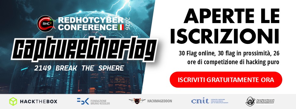 Iscriviti alla Capture The Flag della Red Hot Cyber Conference 2026