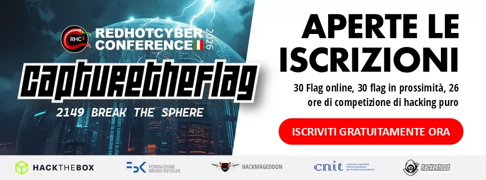 Iscriviti alla Capture The Flag della Red Hot Cyber Conference 2026