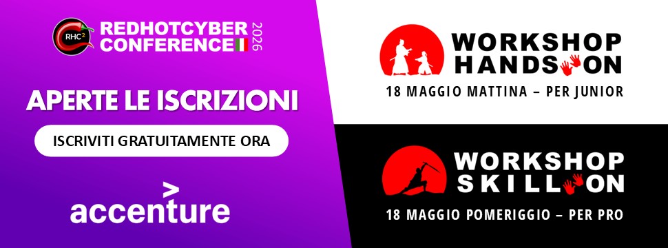 Iscriviti ai Workshop della Red Hot Cyber Conference 2026