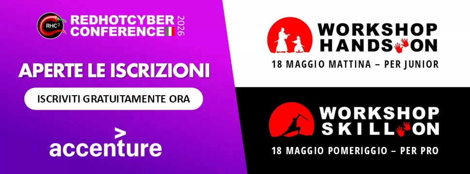 Iscriviti ai Workshop della Red Hot Cyber Conference 2026