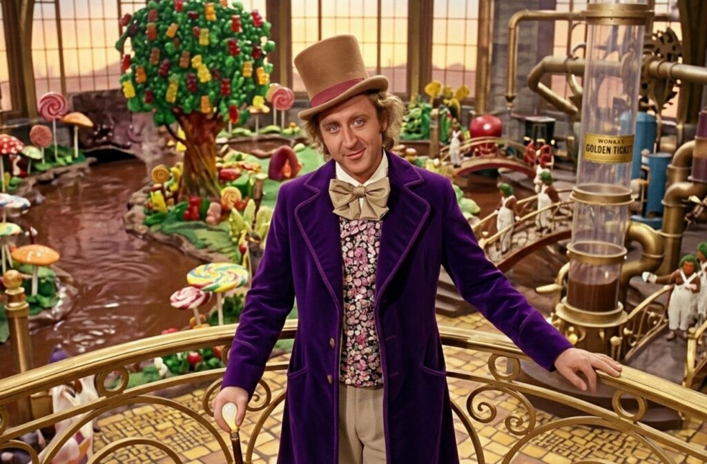 Willy Wonka nella fabbrica di cioccolato