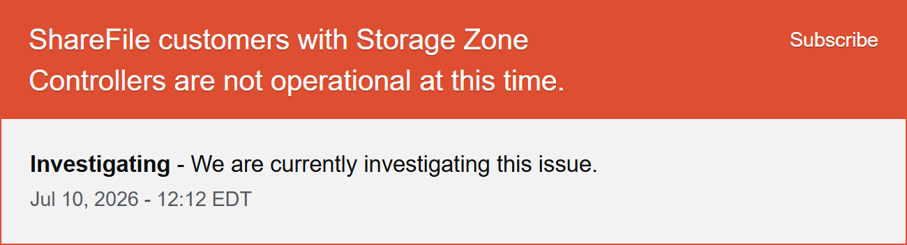 Sharefile Warning