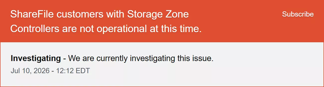 Sharefile Warning