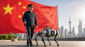La Cina va oltre il business! Ecco il robot che guida i non vedenti
