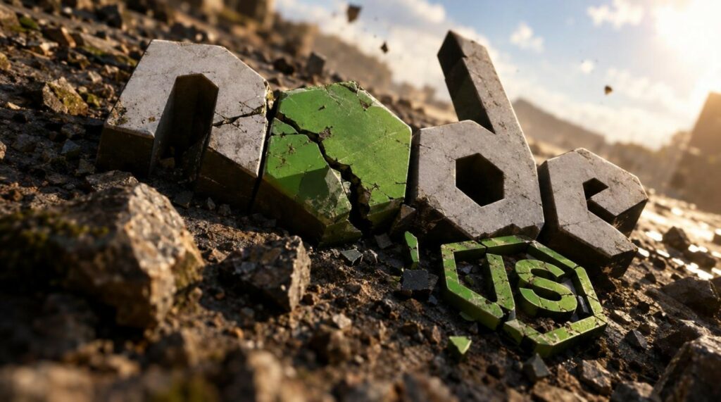 una immagine di node-js spaccato per terra