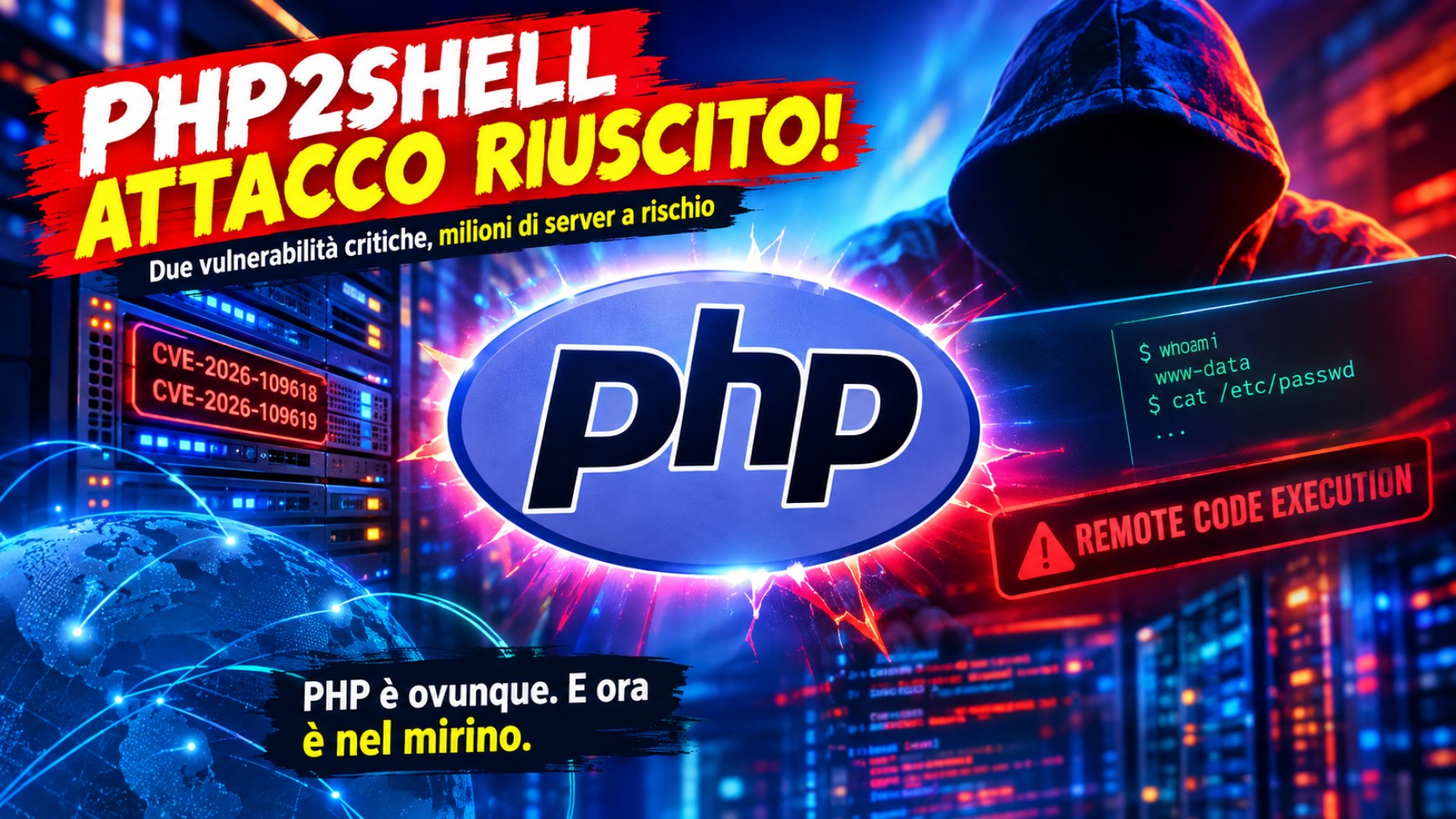 PHP2Shell è ora sfruttato in attacchi reali: ora inizia la vera caccia!